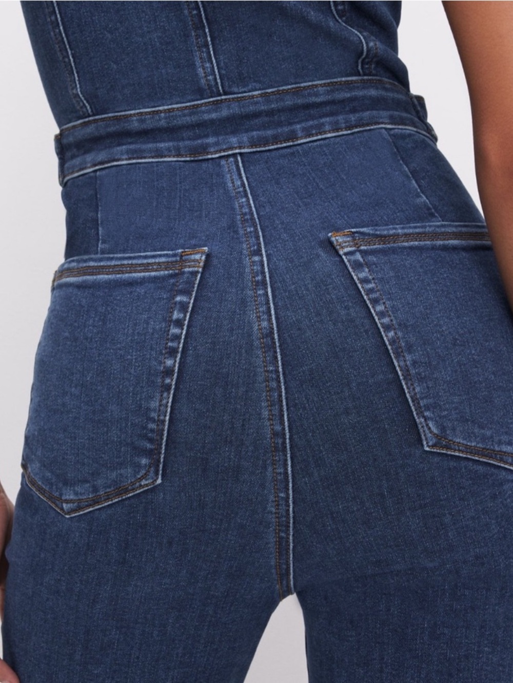 NWT Good American Fit For Success Denim Jumpsuit Sz XS - Picture 5 of 10